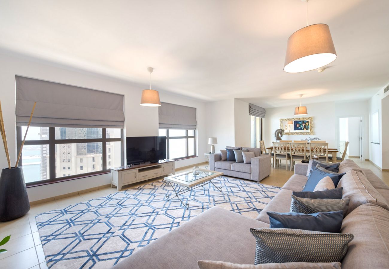 Apartment in Dubai - Stunning Marina & Seaview Apartment | 4 BR | JBR