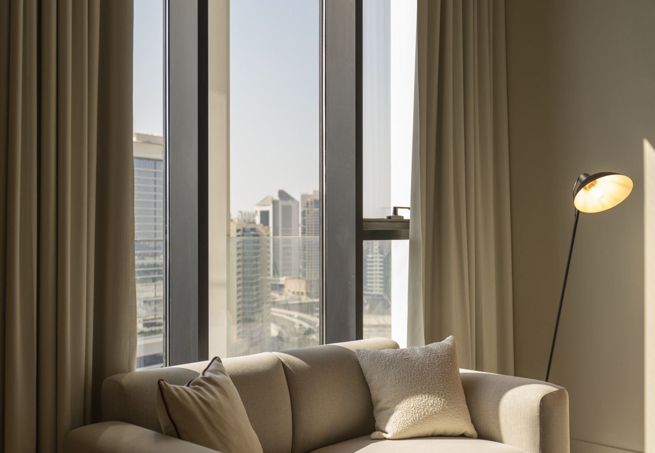 Apartment in Dubai - Upscale Studio w/ Burj View, Upside Living